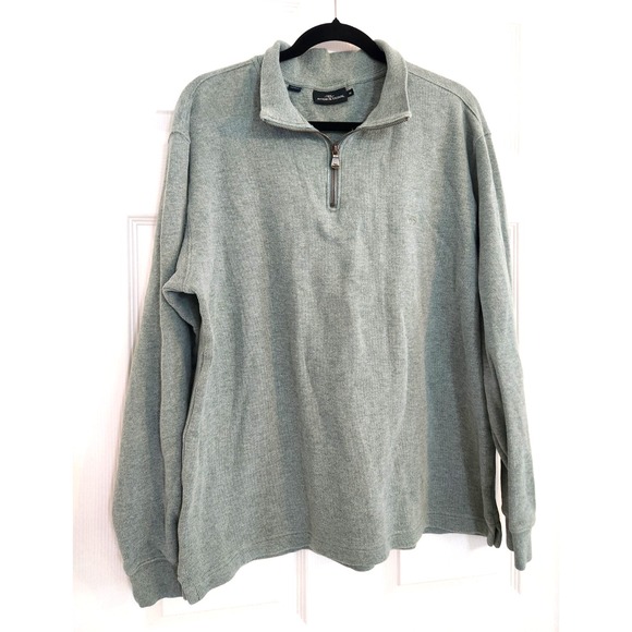 Rodd & Gunn Other - Rodd & Gunn Mens M Sage 100% Australian Cotton 1/4 Zip Sweatshirt Dog Logo